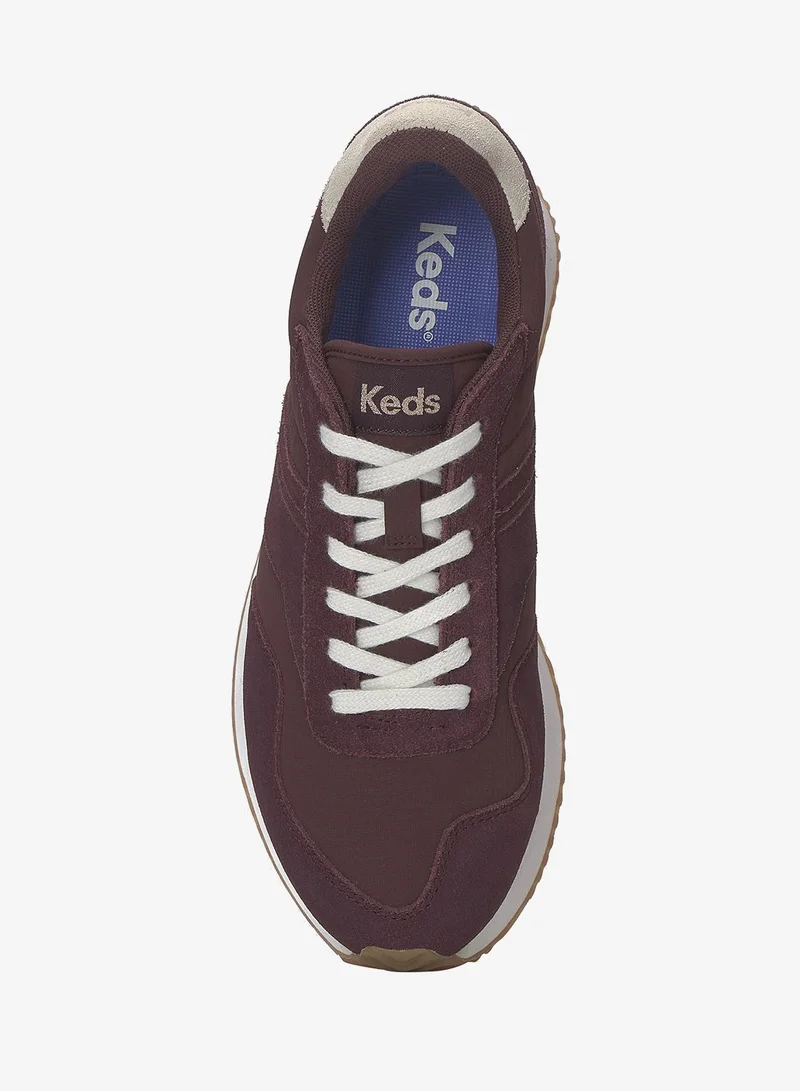 Keds Fig/Snow White/Mauve Keds Women's Rena Nylon/Suede Athletic Sneaker Red for Women | Best Price UAE